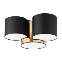 MONA BLACK/GOLD Plafondové stropní svítidlo černá/zlatá Moderní 3xE27 3445 TK Lighting