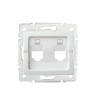 Adaptér internetové zásuvky RJ45 čtvercový bílý LOGI Kanlux