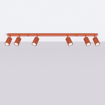 Bodové reflektorové stropní svítidlo Tuba 6x GU10 Ochre Red Carbon Deep Space SL.1642 Sollux