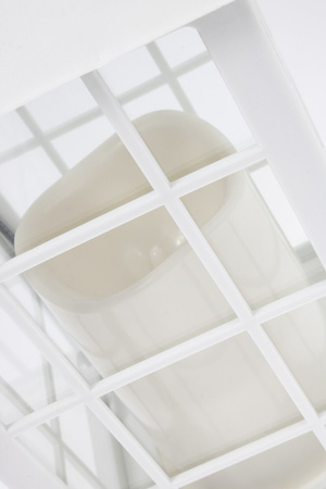 Solární LED zahradní lampa závěsná bílá 27cm