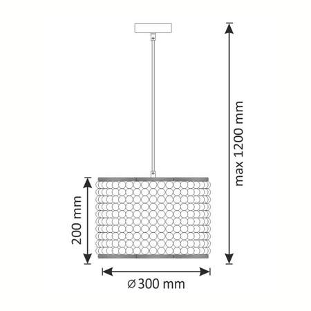 RIBE 1x E27 převislé stropní svítidlo bílé dřevo GOLDLUX (Polux)