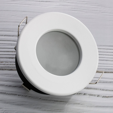 Halogenové Hermetické Koupelnové svítidlo IP44, Bílá AQUS + LED GU10 36° 6W 3000K LUMILED