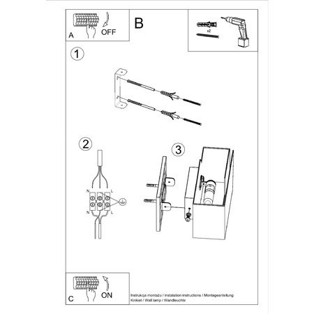 LED PIEGARE G9 Nástěnná lampa Bílá SOLLUX
