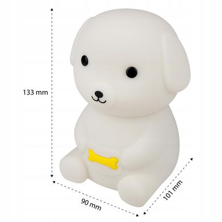 Dekorativní dětské noční světlo pro psy LED 2,5 W 18 lm 3000K teplá bílá RGB 360° bílé Masterled