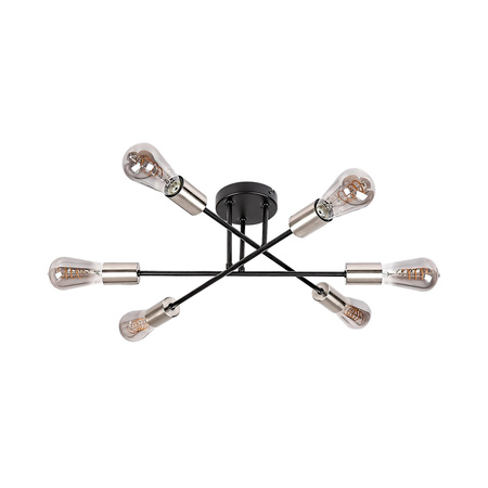 Dekorativní stropní svítidlo 6x E27 Black Industrial Branwen Rabalux