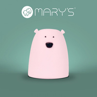 Dětské noční světlo LED 3000K Warm + Multicolour RGB na baterie Pink MARY'S SMALL TEDdy Bear