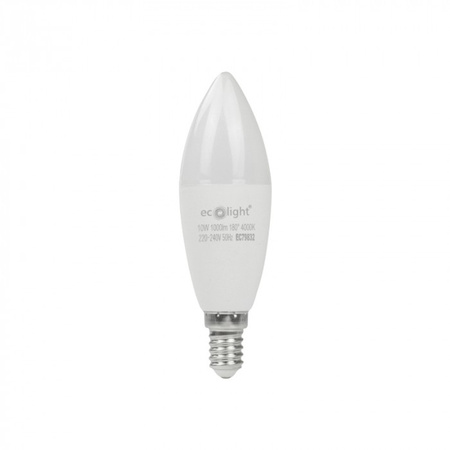 LED žárovka Candle B37 E14 10W 900lm 4000K Neutral Ecolight