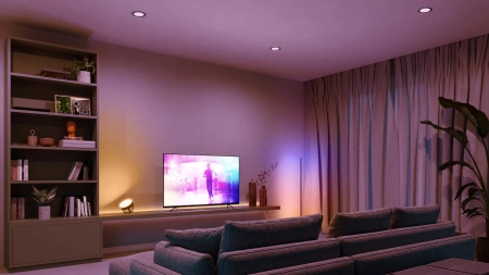 LED panel zapuštěný do podhledu 8,3 W 1000 lm IP44 Bílá a barevná Ambiance RGB + TW Black Smart SMART Zigbee Bluetooth Slim Downlights Philips HUE