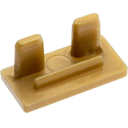 Záslepka pro Povrchový Profil MINI, Plná Zlatá Plastová LUMILED