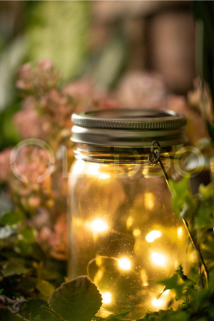 LED lucerna Solar Garden Jar Hanging Glass