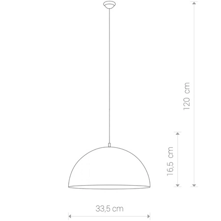 HEMISFÉRA 4893 Nowodvorski Stropní svítidlo bílé a zlaté E27 Závěsná ocel ? 34 cm Minimalistická