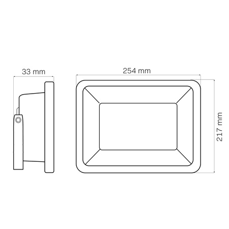 Reflektor LED 100W 7000lm 6500K 120° IP65 Black GOLDLUX (Polux)