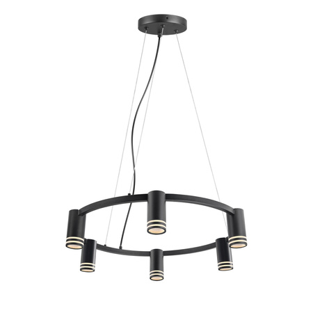 Stropní závěsné svítidlo 6x GU10 černé ROMA Sanico Goldlux