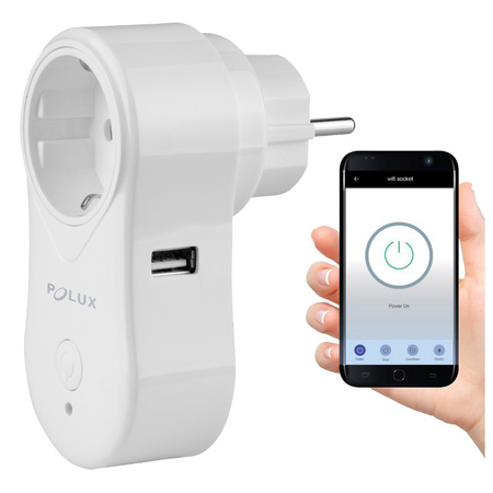 Chytrá Wifi USB zásuvka SMART Tuya s vypínačem 16A