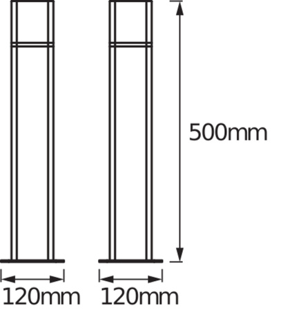 Zahradní sloupová LED lampa SMART 9.5W RGB+W šedá 50cm SMART+ WiFi CUBE LEDVANCE