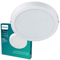 Plafond Panel LED Povrchové stropní svítidlo MAGNEOS 20W 2700K 28cm Bílé stropní svítidlo kulaté PHILIPS