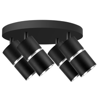 Nastavitelný plafon 4x GU10 černostříbrný BAMBOO Sanico Goldlux