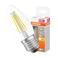 LED žárovka E27 B35 CL 4W = 40W 470lm 2700K Teplá bílá 300° vlákno OSRAM STAR