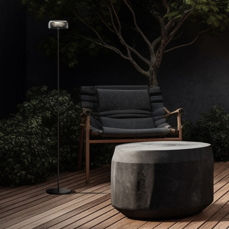 Dekorativní stojací lampa LED 2W 270lm 2700K teplá černá IP44 stmívatelná Trypolis Sanico Goldlux