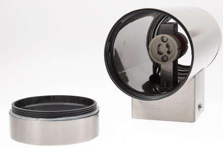 Zahradní fasádní svítidlo horní a spodní LED QUAZAR 10 GU10 IP44 KOBI ALUMINIUM CHROME