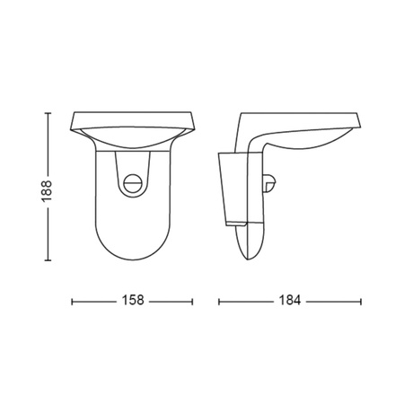 Zahradní lampa LED nástěnná lampa TYLA IR myGarden 9W 2700K IP44 s pohybovým a soumrakovým senzorem antracit PHILIPS
