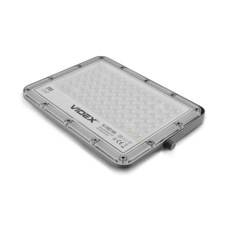 LED solární reflektor s dálkovým ovládáním 50W 1000lm 5000K Neutrální 90° 3,2V IP65 IK07 Povrchová montáž Šedá VIDEX