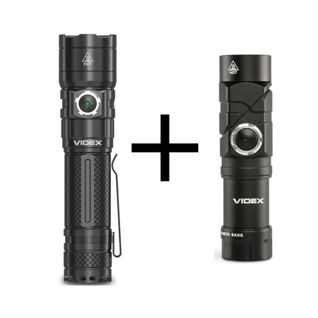 Sada 2 svítilen Videx – Vodotěsné, Dobíjecí, 10W 600lm + 20W 4000lm