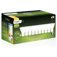 10x Žárovka LED GU10, 1.5W = 15W 135lm 3000K Teplá bílá 120° LUMILED