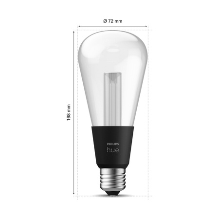 LED žárovka E27 Edison ST72 6,8W = 60W 500lm 2000-6500K CCT + RGB FILAMENT SMART Smart Bluetooth ZigBee White and Color Ambiance Philips HUE