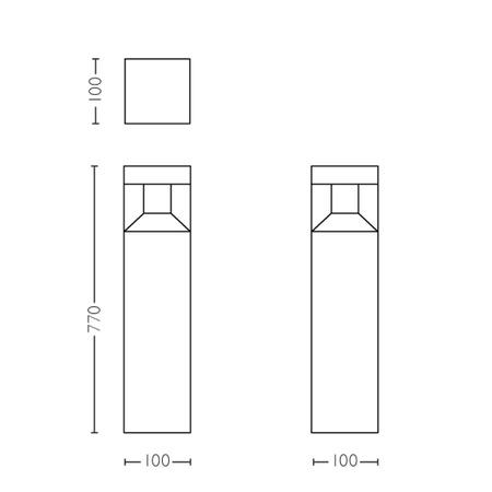 Venkovní LED zahradní svítidlo PARTERRE myGarden 8W 2700K IP44 Tyč 77cm Černá PHILIPS