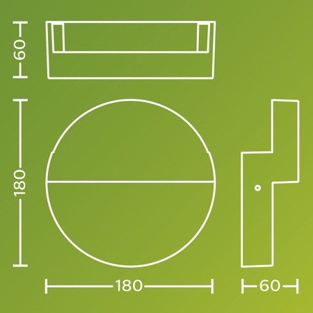 Zahradní nástěnná lampa Venkovní fasádní lampa LED 4,3 W 800 lm 2700 K IP44 Antracit Valor Ultra Efficient Philips