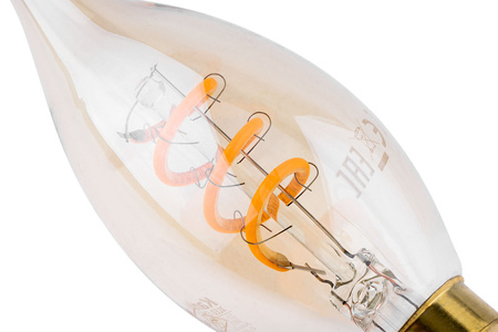 LED žárovka E14 Edison C35 2,5W 135lm 1800K Warm Amber XLED Filament Kanlux