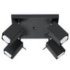 Svítidlo pro povrchovou montáž MERIDA 4 4xGU10 Reflektor halogenový pohyblivý minimalistický černý SOLLUX
