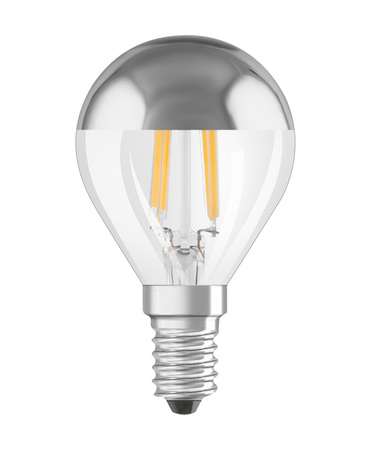LED žárovka P45 Ball E14 4W = 31W 350lm 2700K Warm 300° Silver Retrofit Filament CLASSIC Osram