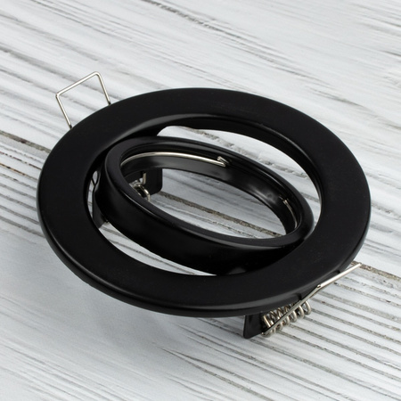 Halogenová Podhledové svítidlo GU10, MR16 Nastavitelná Kulatá Černá Plech LUMILED