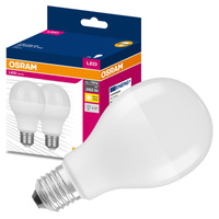 2x LED žárovka E27 A60 19W = 150W 2452lm 3000K Teplá bílá 200° OSRAM HODNOTA