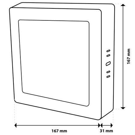 Stropní svítidlo LED pro povrchovou montáž 12W Square 4000K GLOW White LUMILED