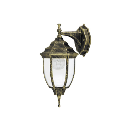 Zahradní lampa LED nástěnná lampa NIZZA E27 IP43 Down Lucerna starožitná zlatá RABALUX