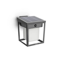 Venkovní solární fasádní nástěnné svítidlo LED 1,5 W 250 lm 3000K IP44 s čidlem pohybu a soumraku Antracit Blaise Ultra Efficient Philips