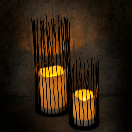 LED zahradní lampa na baterie LED LARTERN NYBORG 35cm IP44 2xAA černý kov GOLDLUX (Polux)