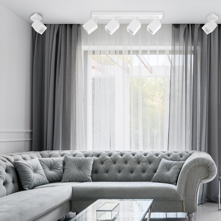 Bodové stropní svítidlo 4xGU10 QUANTUS Beam Bar White