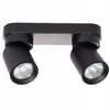 TIMO Stropní nástěnná lampa Nástěnná lampa Reflektor Pohyblivé halogenové svítidlo 2xGU10 Black LVT