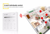 MONO LED nástěnný panel 4-ZONE Mi-Light stmívač - B1