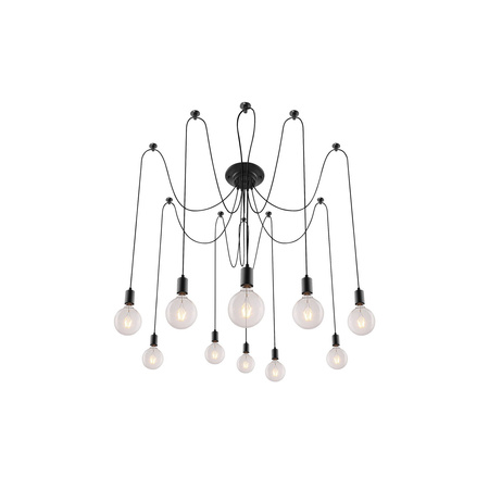 Stropní závěsné svítidlo 10 x E27 Black Industrial Caspar Rabalux