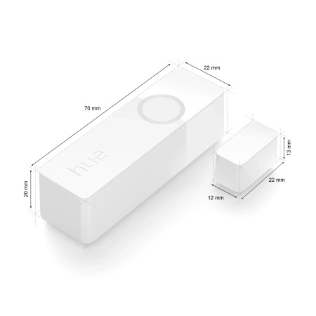2x Kontaktní senzor otevření/zavření dveří Bezdrátový inteligentní kontaktní senzor oken PHILIPS HUE Zigbee, bílý