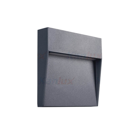 LED fasádní svítidlo 4W 100lm 4000lm Neutrální IP54 Čtvercová povrchová montáž antracitová DULI KANLUX