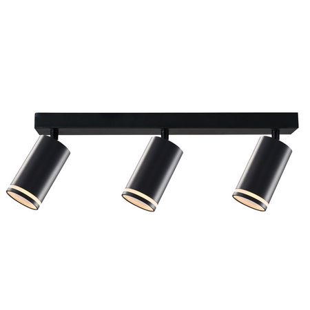 LED PARIS 3 x GU10 Black GOLDLUX (Polux) LED stropní/stěnové světelné pásky