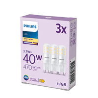 3x LED žárovka s paticí G9 3,7W = 40W 470lm 2700K teplá PHILIPS