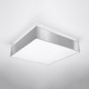 LED stropní svítidlo Plafond HORUS 4xE27 Čtvercové svítidlo 55cm šedé SOLLUX