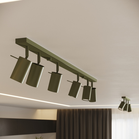 Bodové reflektorové stropní svítidlo Tuba 4x GU10 Olive Ring Bittersweet Shimmer SL.1504 Sollux